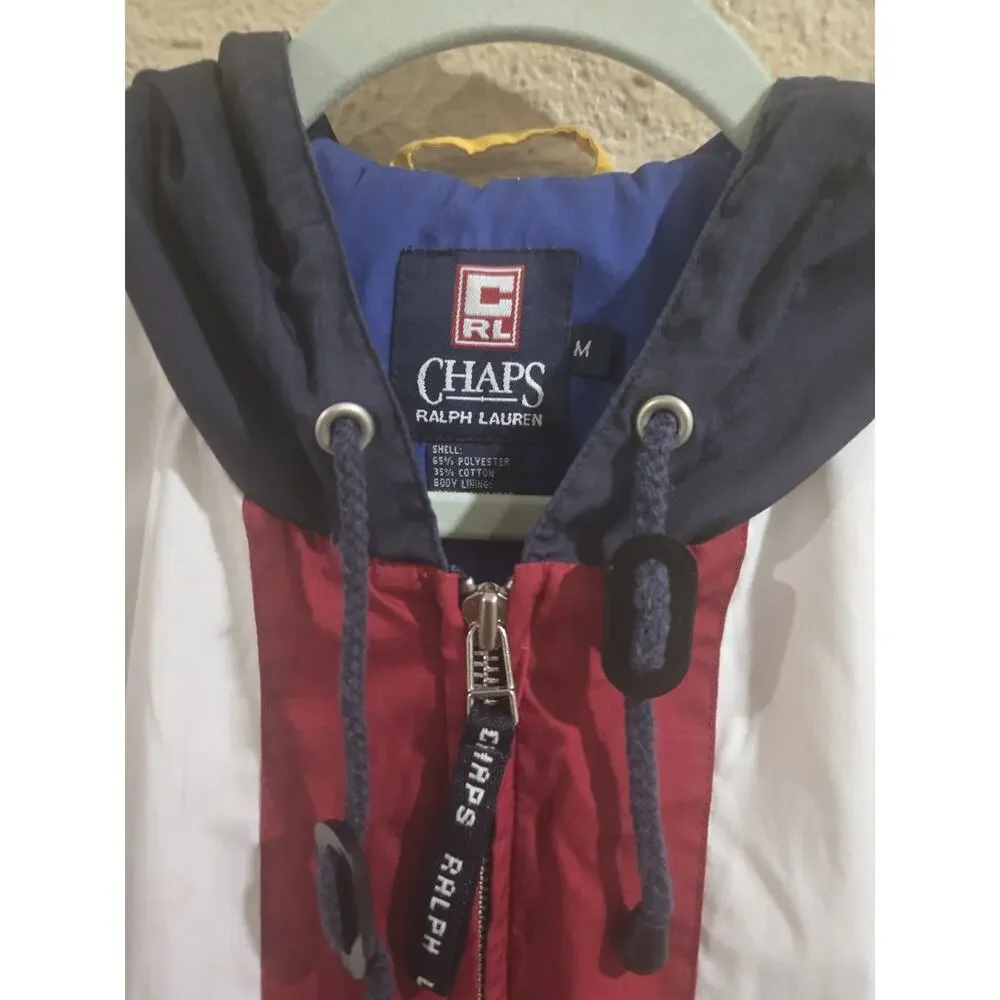 Vintage 1990s Chaps Ralph Lauren Windbreaker Men’s Multicolor Polyester Jacket M